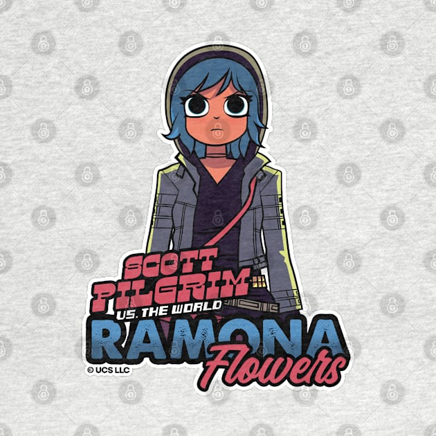 Scott Pilgrim Ramona Flowers cartoon by SerenityByAlex